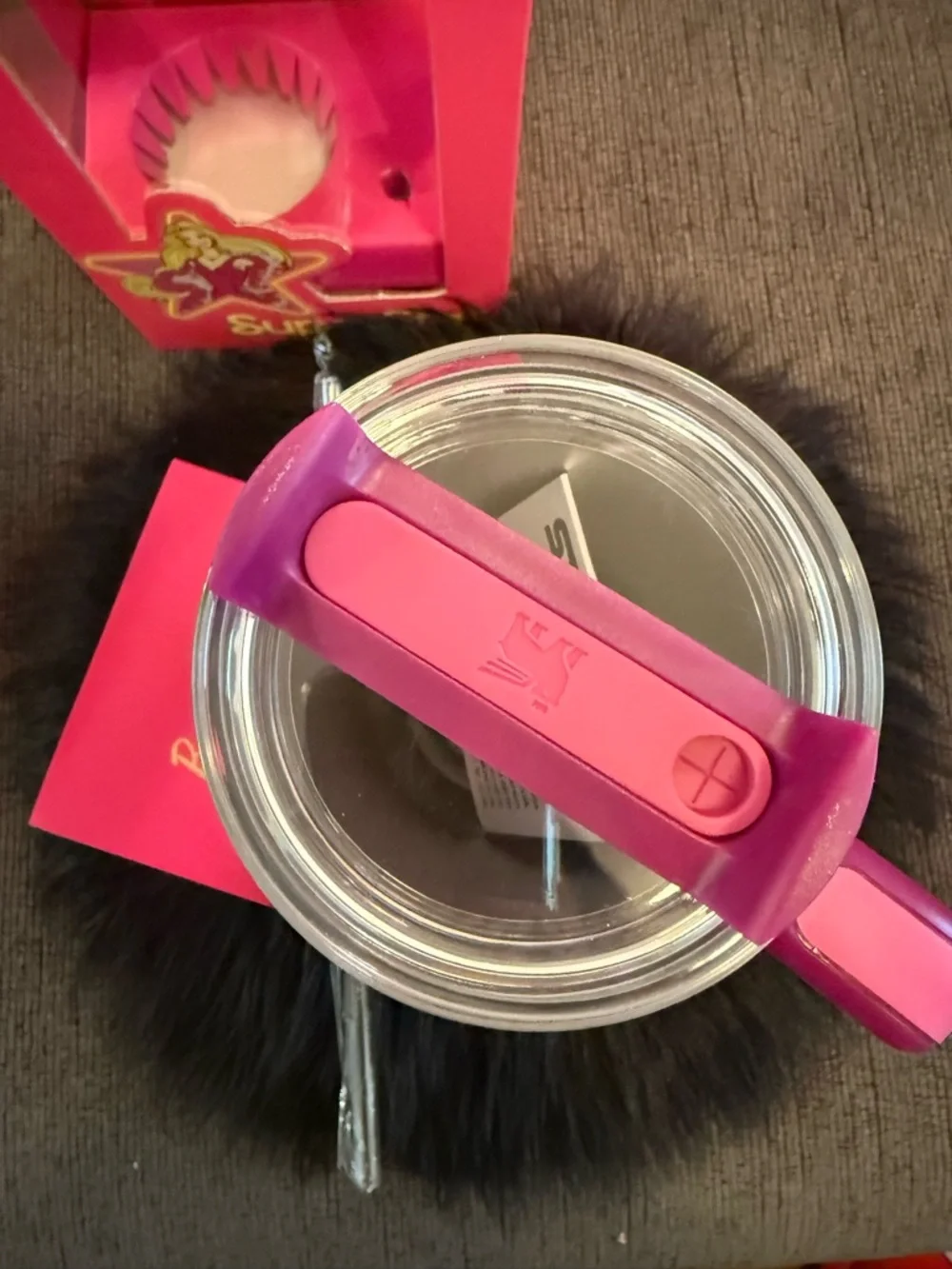 Stanley Barbie Hot Pink & Gold Travel Mug with Handle 40oz - Picture 6 of 8